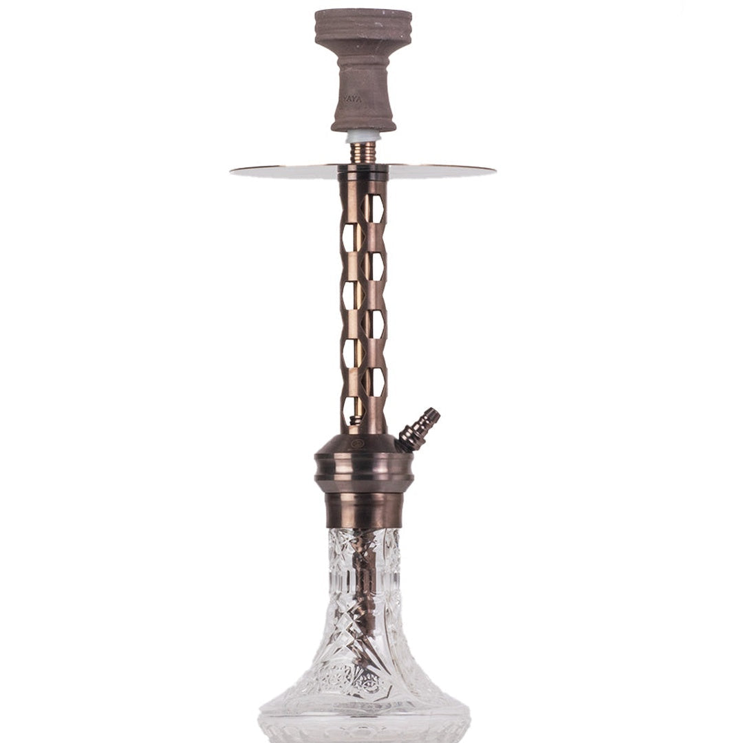 COCOYAYA Valeria Hexa Hookah - Bronze Stem & Transparent Base