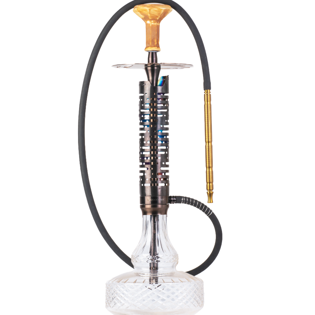 COCOYAYA Vivanta Hookah (Ferro Series) - Bronze Stem & Transparent Base