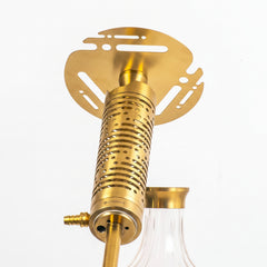 COCOYAYA Vivanta Hookah (Ferro Series) - Gold Stem & Transparent Base