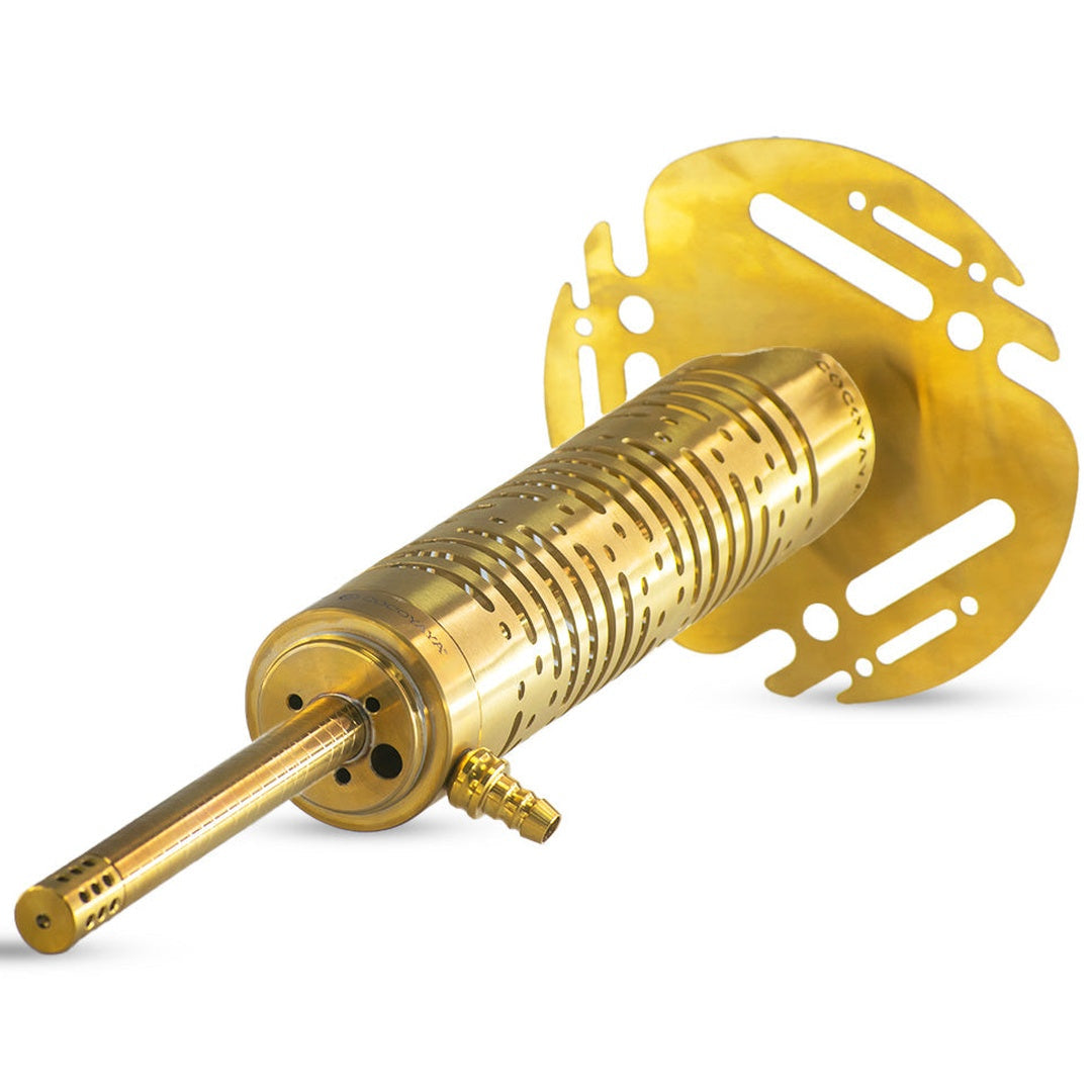 COCOYAYA Vivanta Hookah (Ferro Series) - Gold Stem & Crackle Glass Base