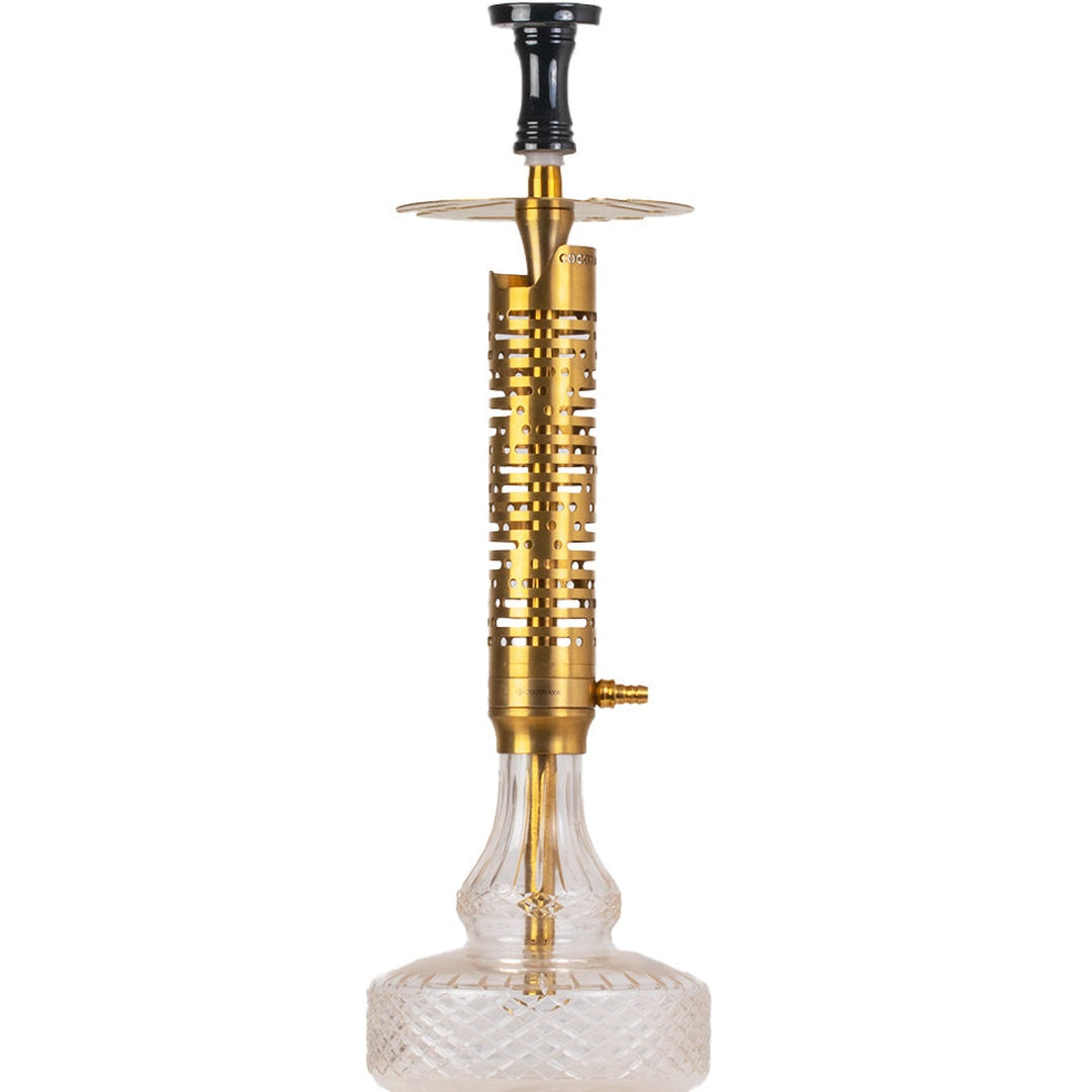 COCOYAYA Vivanta Hookah (Ferro Series) - Gold Stem & Transparent Base
