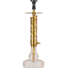 COCOYAYA Vivanta Hookah (Ferro Series) - Gold Stem & Transparent Base