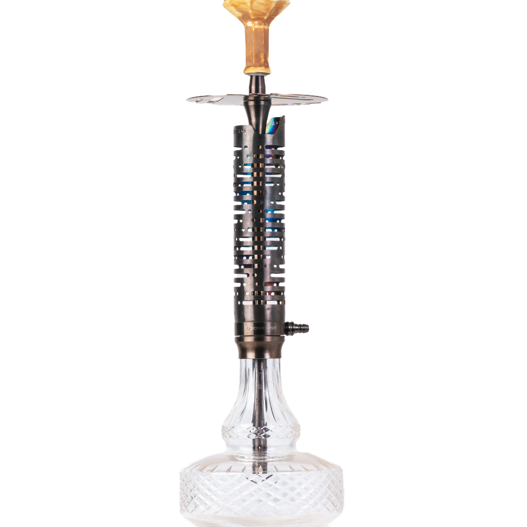 COCOYAYA Vivanta Hookah (Ferro Series) - Bronze Stem & Transparent Base