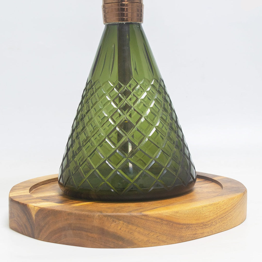 COCOYAYA Hookah Wooden Base Stand with LED Light - Big