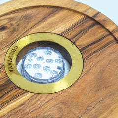 COCOYAYA Hookah Wooden Base Stand with LED Light - Big