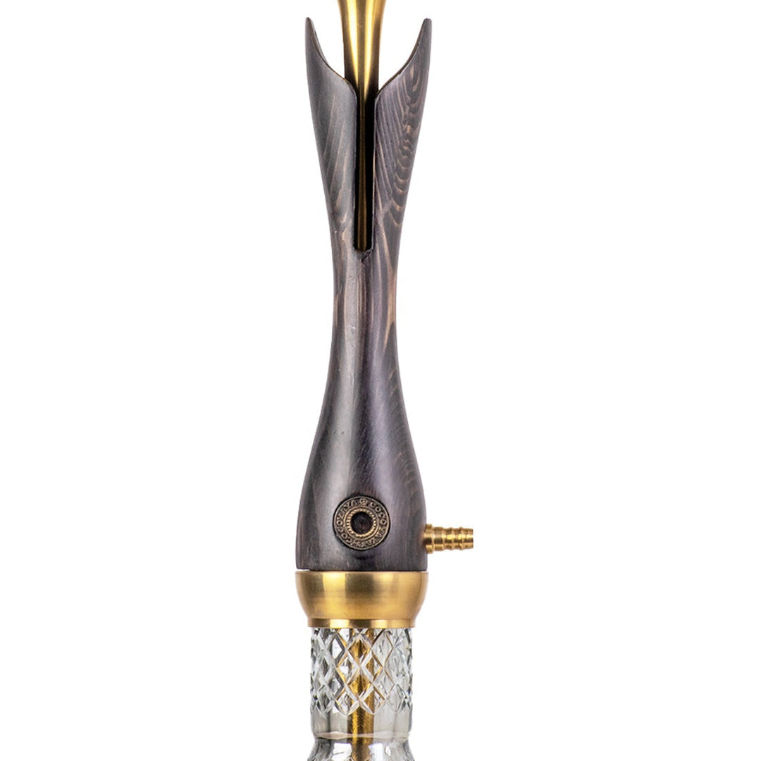 COCOYAYA Wood Pro Hookah - Black Stem (Transparent Base)