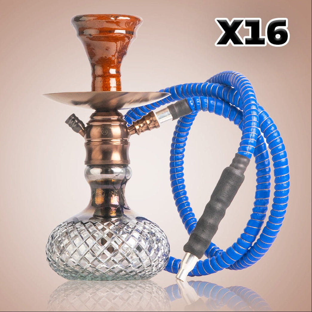 COCOYAYA X16 Hookah - Bronze Stem & Cut Glass Base