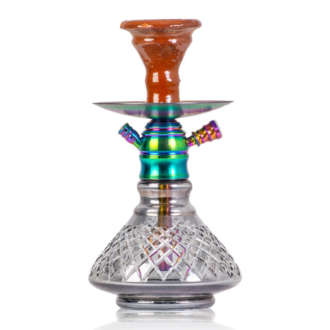 COCOYAYA X8 Hookah - Rainbow & Cut Glass Base