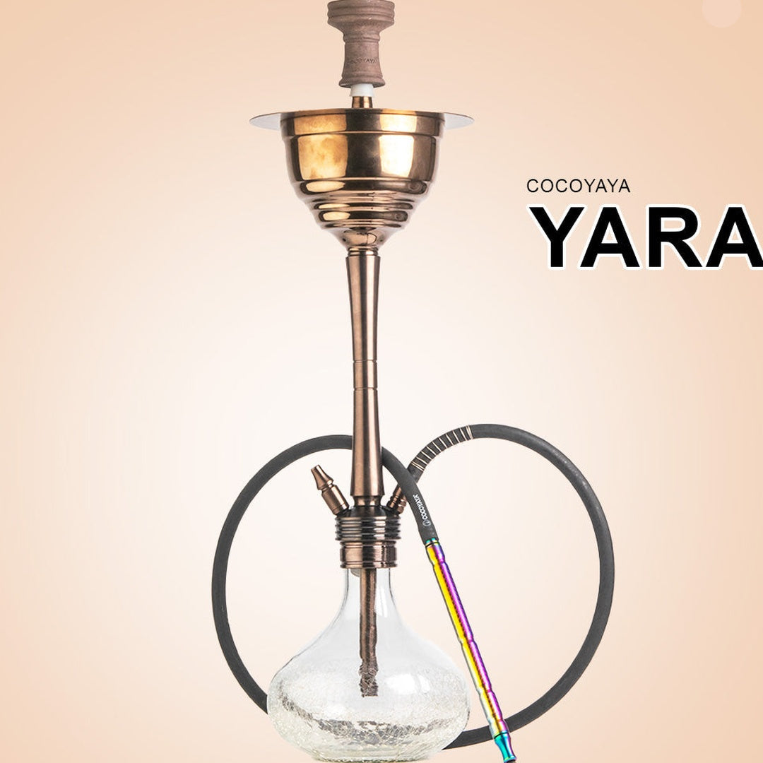 COCOYAYA Yara Pro Hookah - Bronze Stem (Transparent Base)