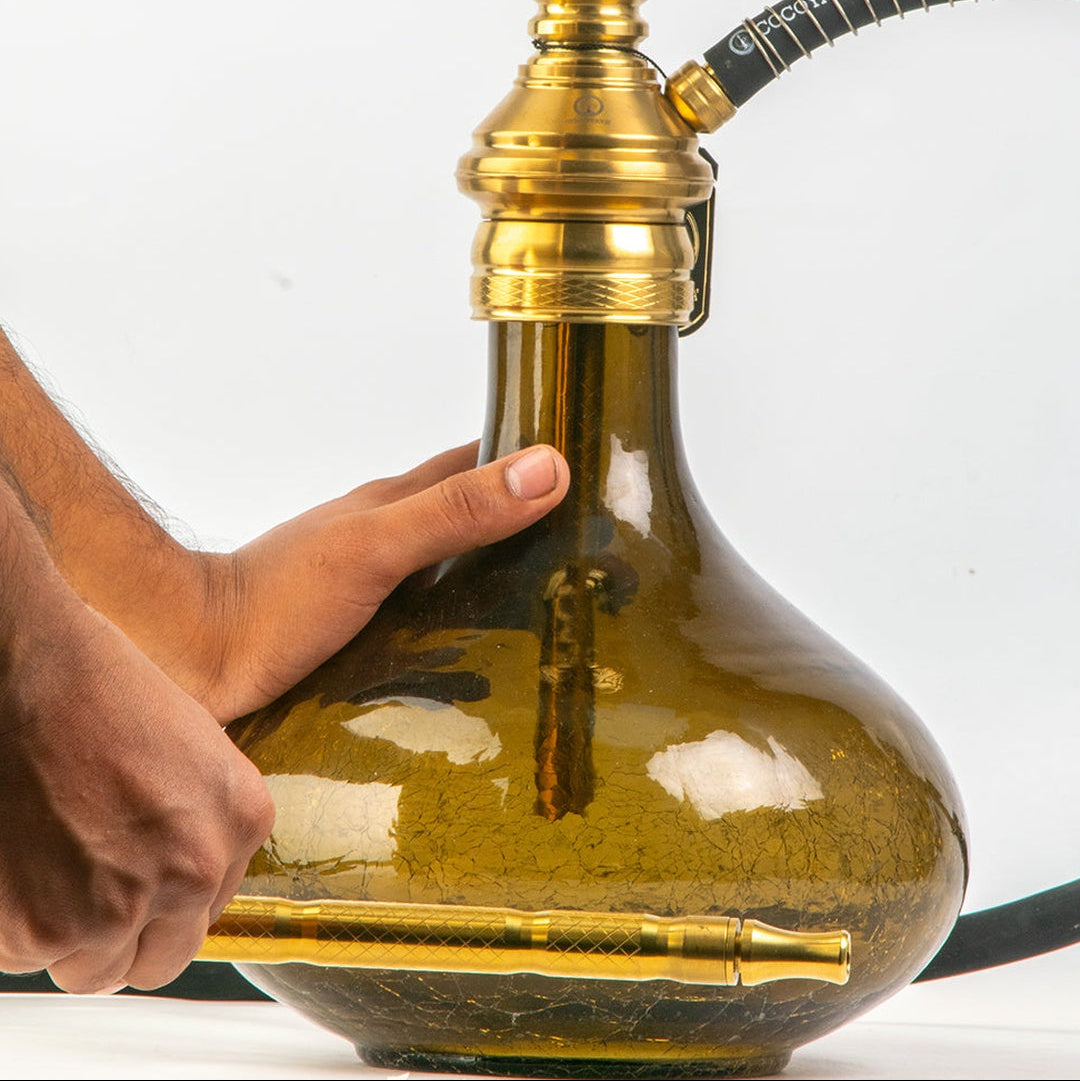 COCOYAYA Yara Hookah - Golden Stem (Grey Base)
