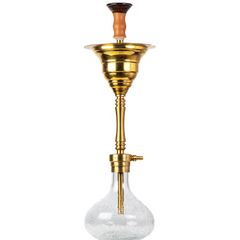 COCOYAYA Yara Hookah - Golden Stem (Transparent Base)