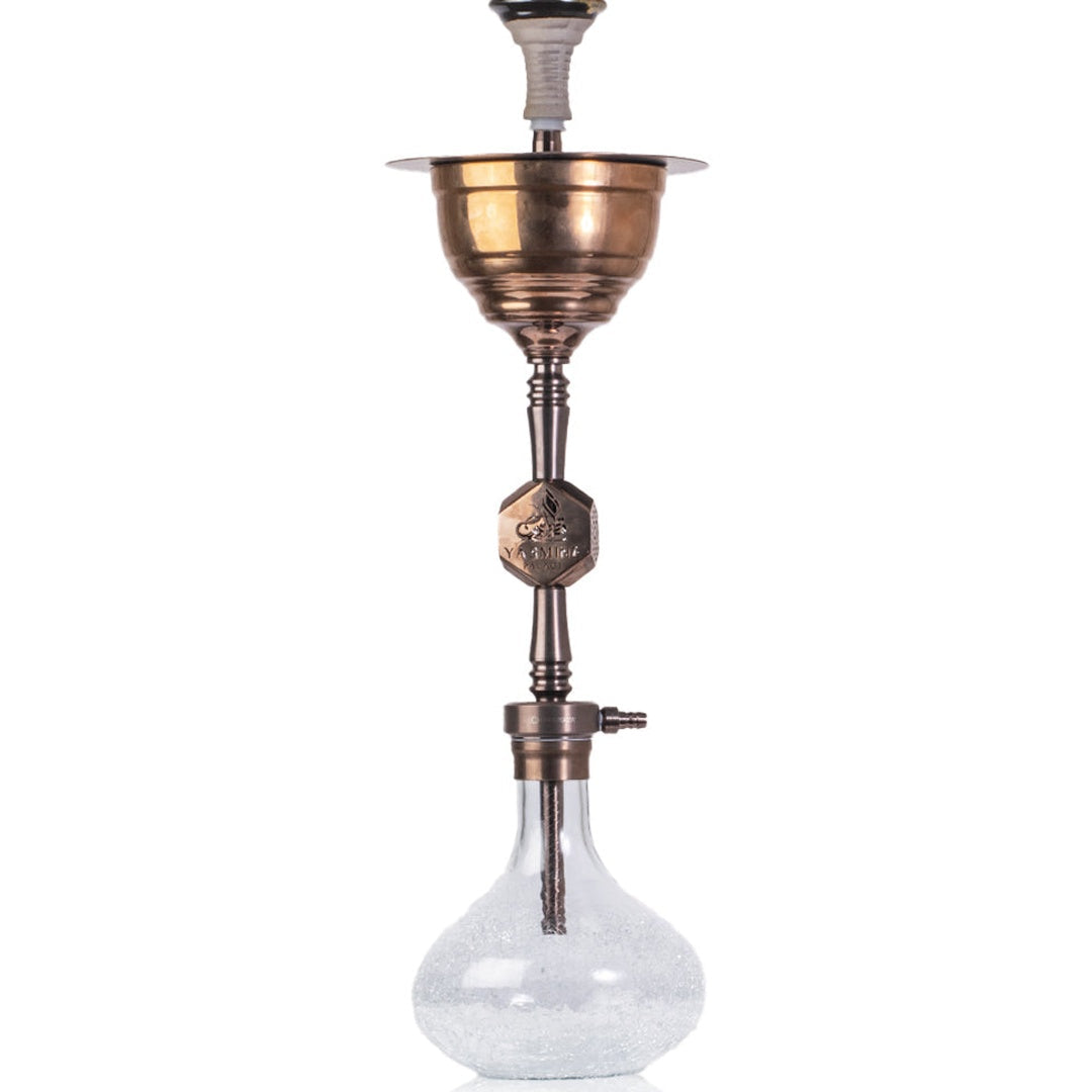 COCOYAYA Yara Yasmine Palace Hookah - Bronze Stem (Transparent Base)