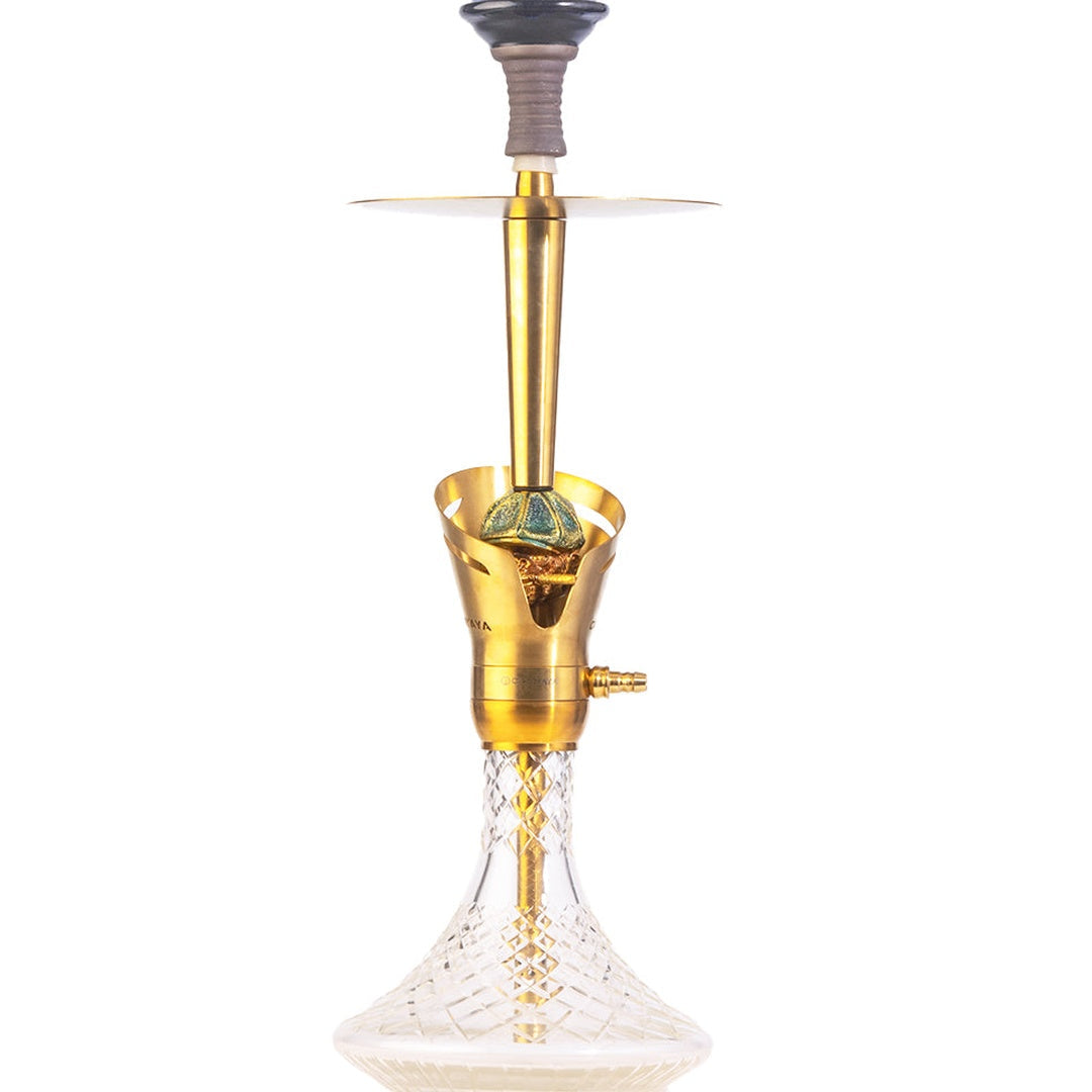 COCOYAYA Baku Cigar Hookah - Golden (Transparent Base)