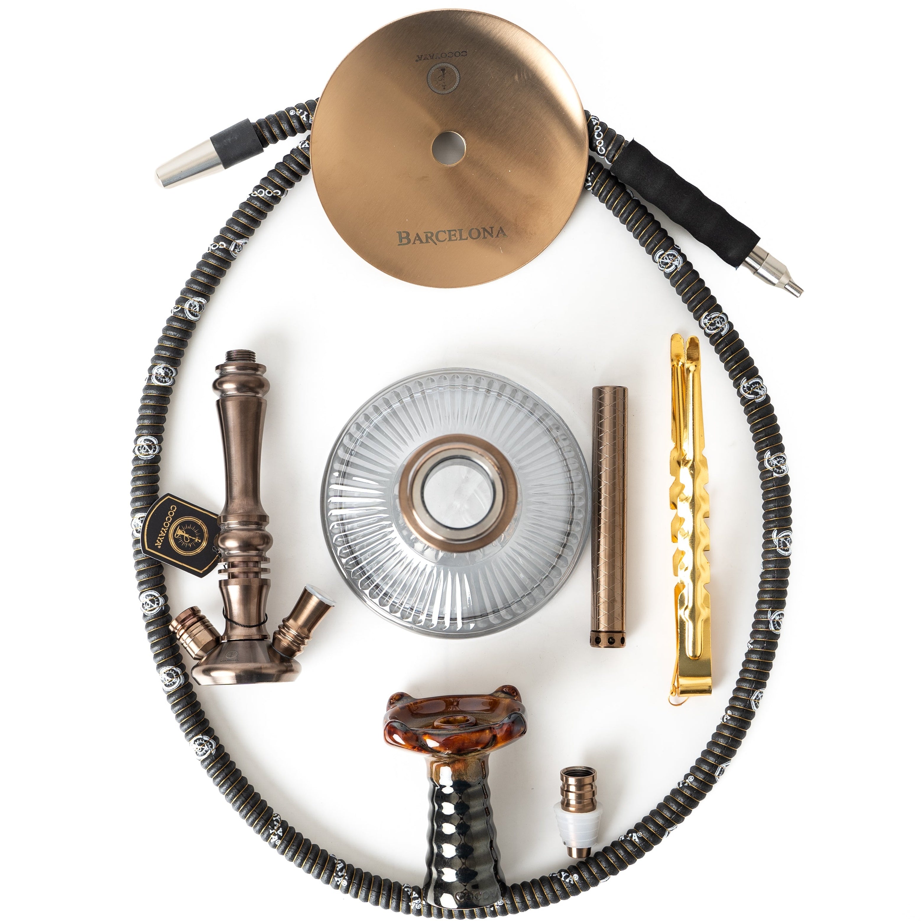COCOYAYA Barcelona Hookah - Bronze & Black Base