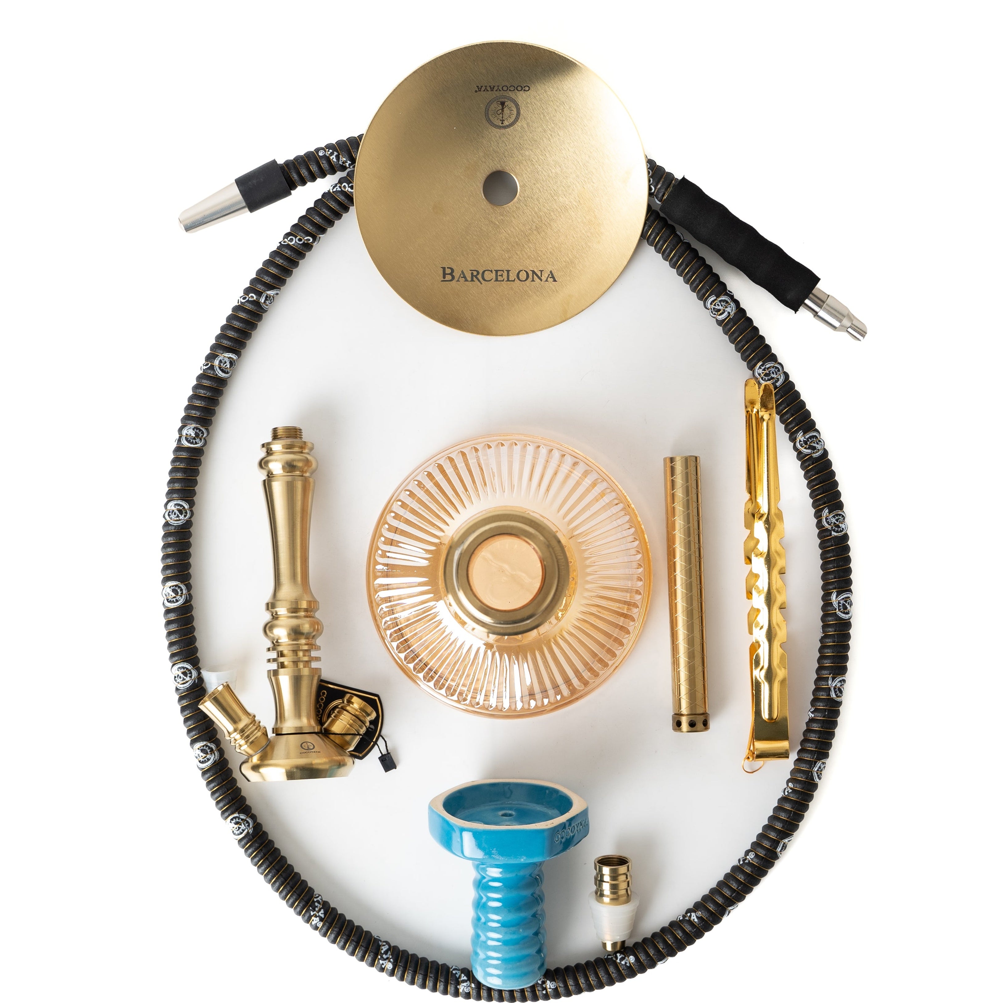 COCOYAYA Barcelona Hookah - Golden & Amber Base