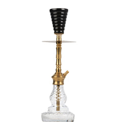 COCOYAYA Britto Hookah - Gold & Transparent Base