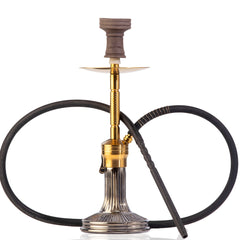 COCOYAYA Casablanca Hookah - Gold Stem & Grey Base