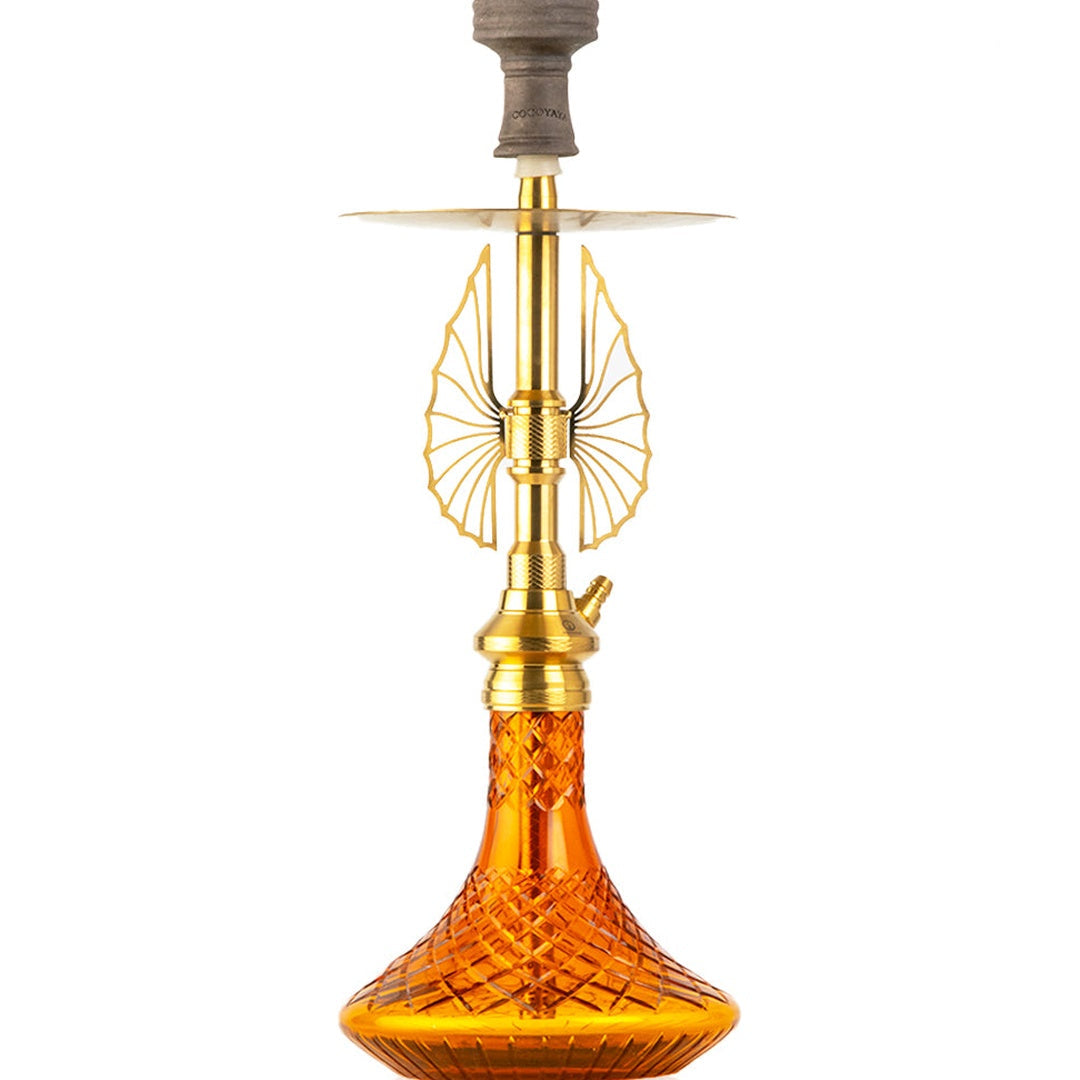 COCOYAYA Draco Hookah - Golden Stem & Amber Base