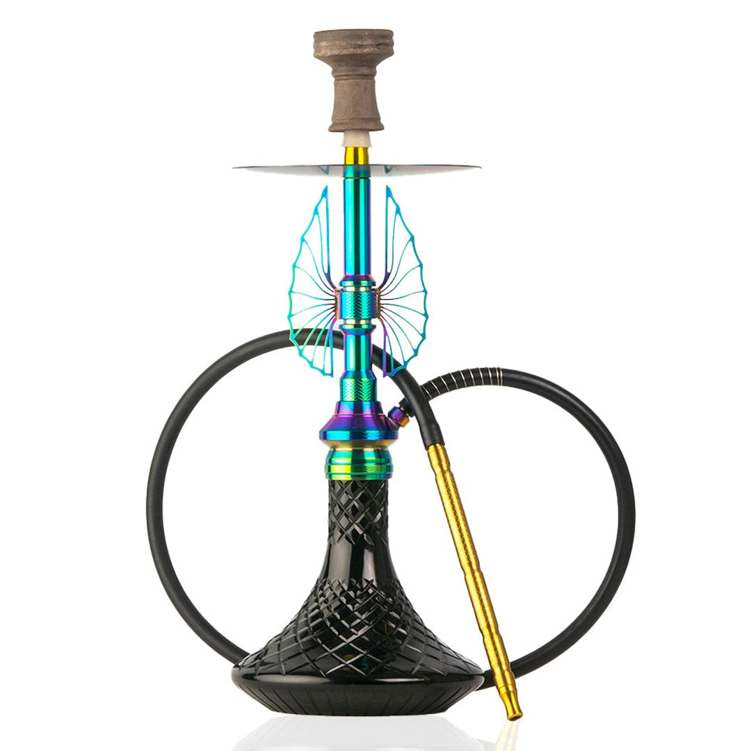 COCOYAYA Draco Hookah - Rainbow Stem & Black Base