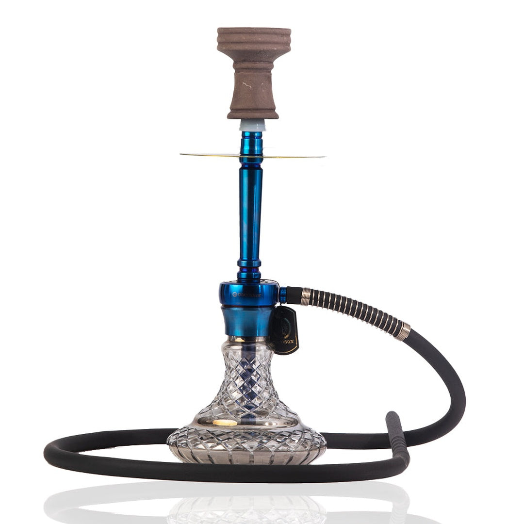 COCOYAYA Felix Hookah (Conquer Series) - Blue Stem (Cut Glass Base)