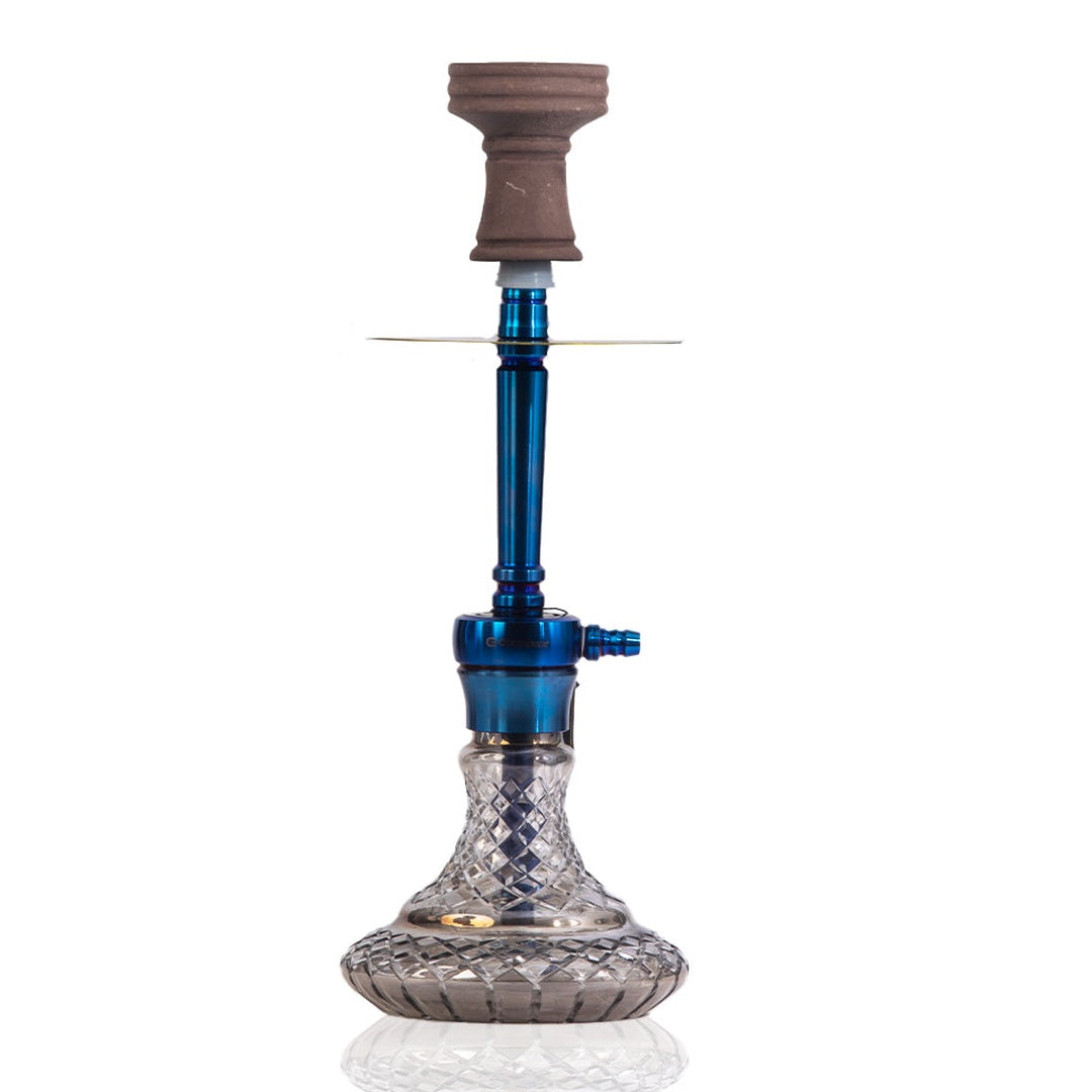 COCOYAYA Felix Hookah (Conquer Series) - Blue Stem (Cut Glass Base)