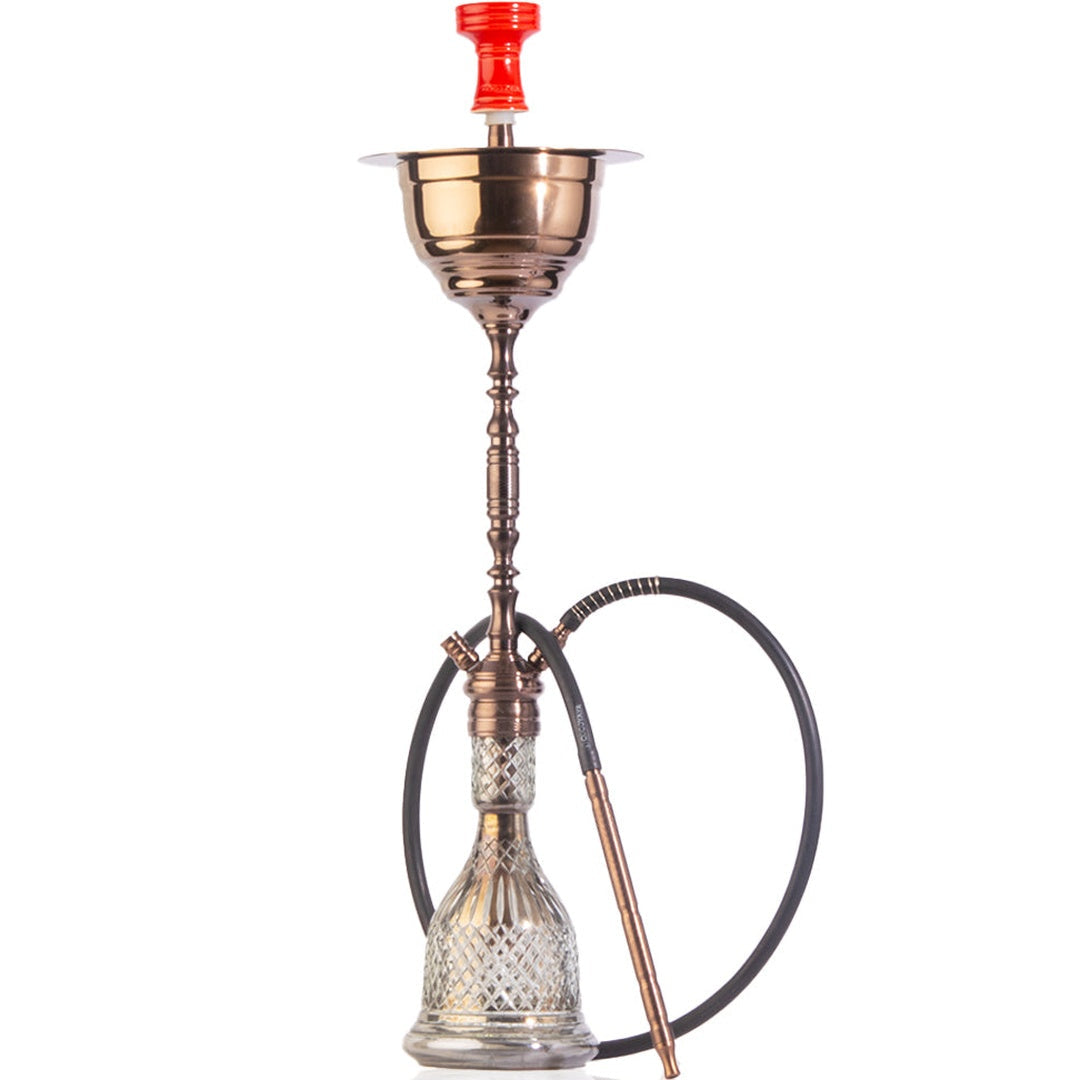 COCOYAYA Gamaliya Hookah - Bronze Stem & Crystal Glass Base