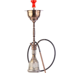 COCOYAYA Gamaliya Hookah - Bronze Stem & Crystal Glass Base