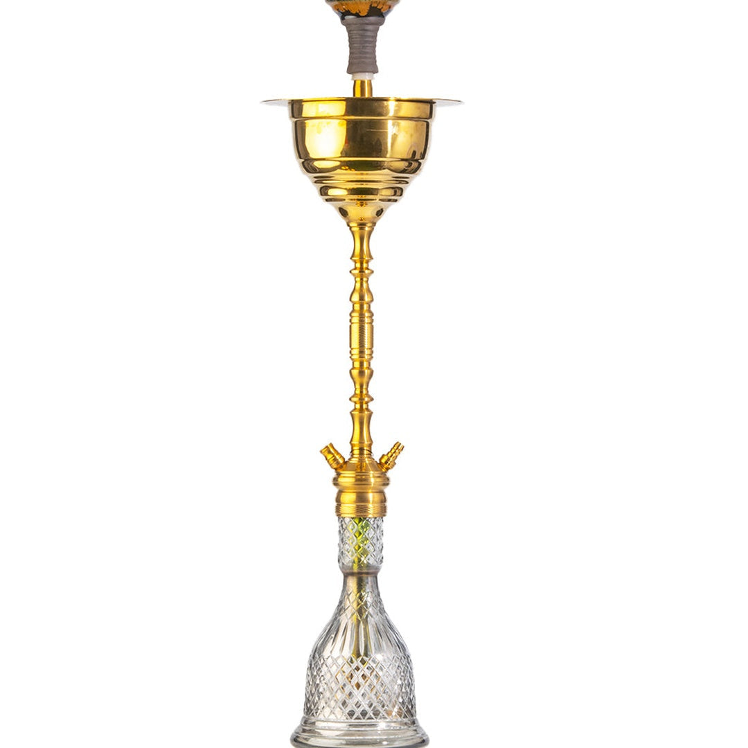 COCOYAYA Gamaliya Khairy Hookah - Golden Stem & Cut Glass Base