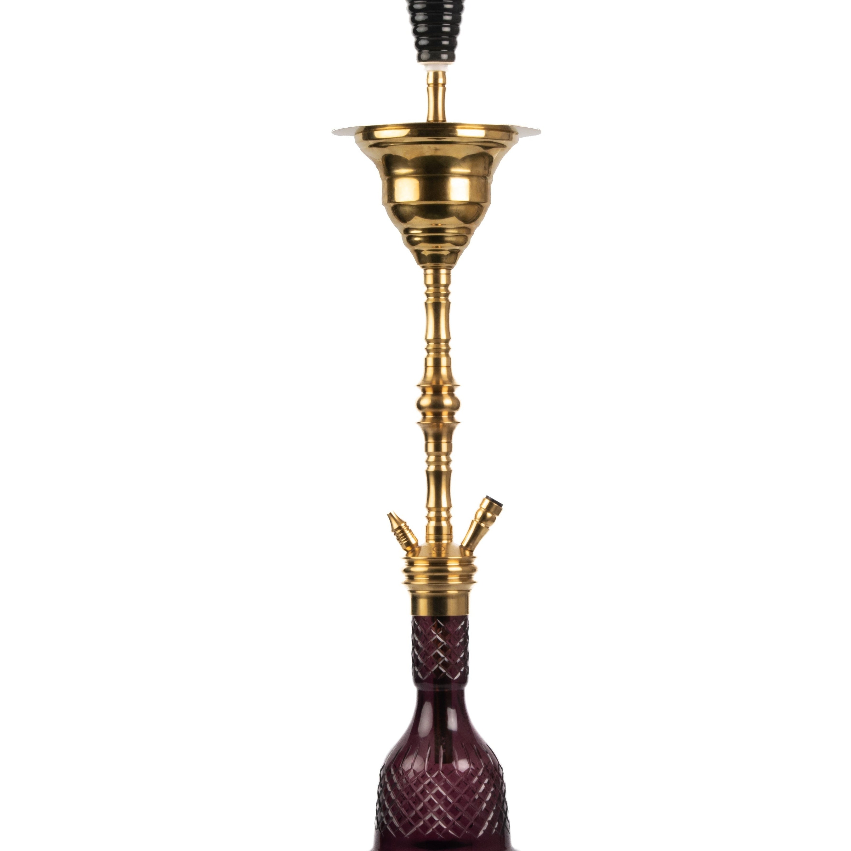 COCOYAYA Gamaliya Hookah - Golden Stem & Purple Base