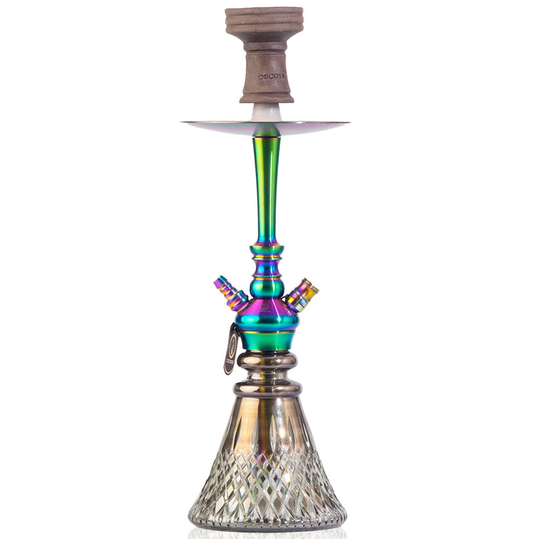 COCOYAYA Izzy Hookah - Rainbow Stem & Cut Glass Base