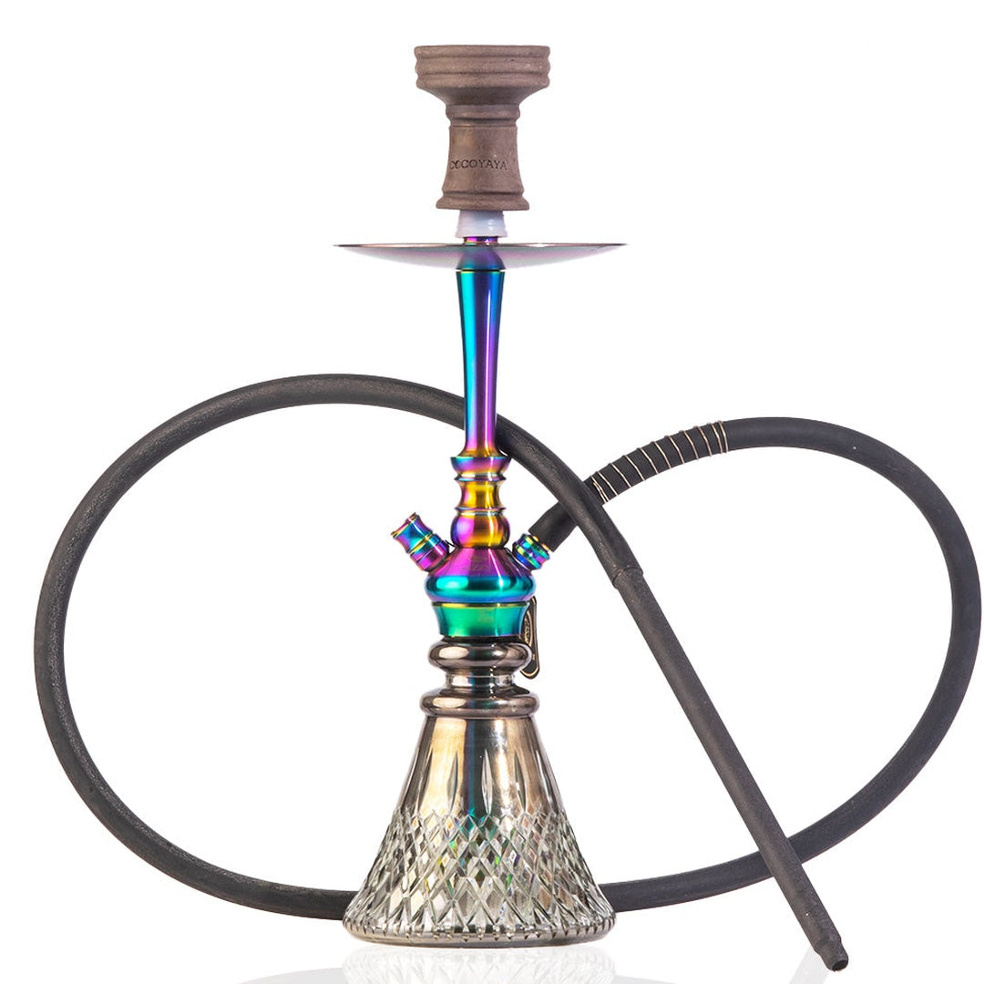 COCOYAYA Izzy Hookah - Rainbow Stem & Cut Glass Base