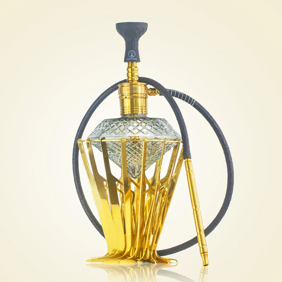 Cocoyaya Jublee - 23 Inch Golden Diamond Hookah