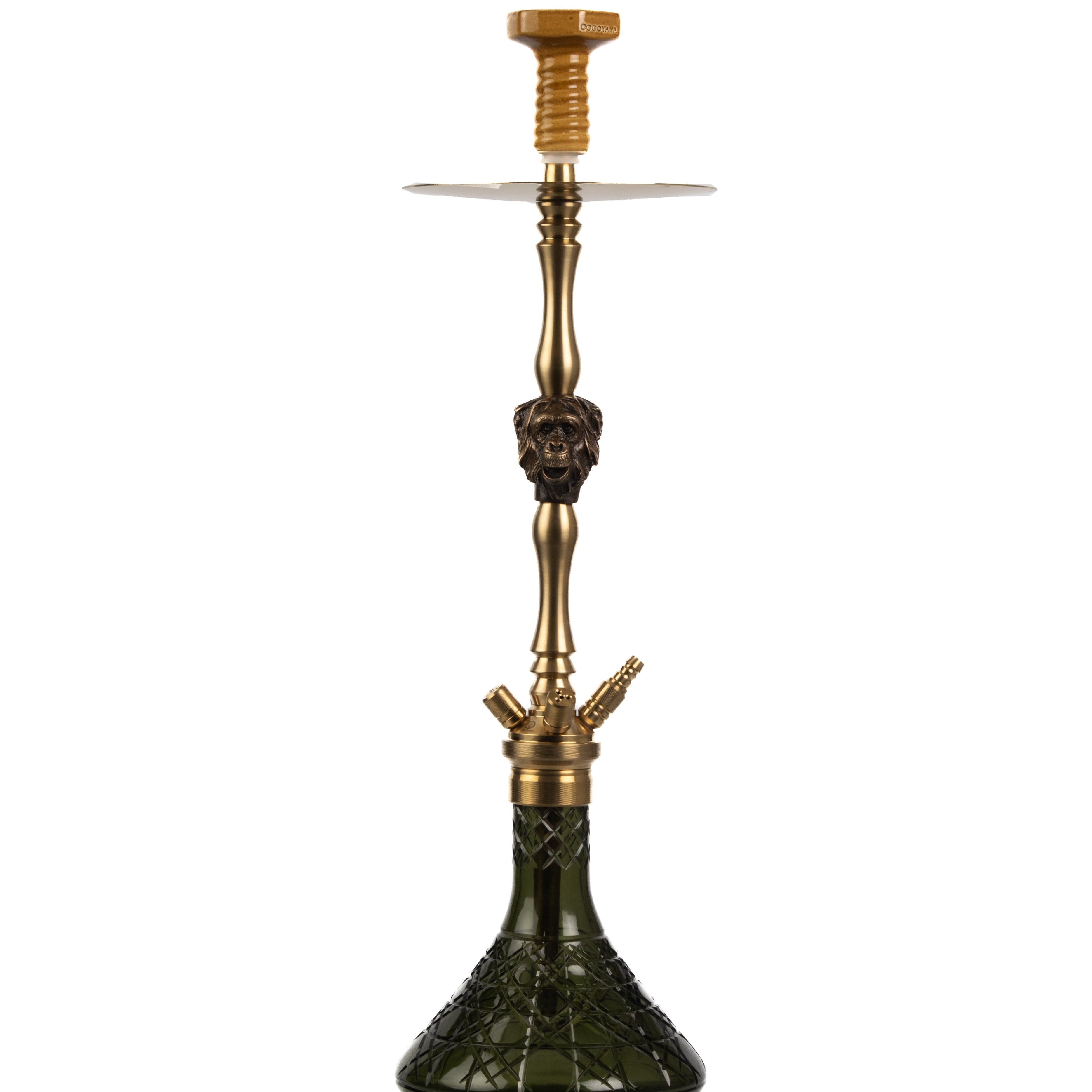 COCOYAYA Jungle Series Kong Hookah - Golden (Green Base)