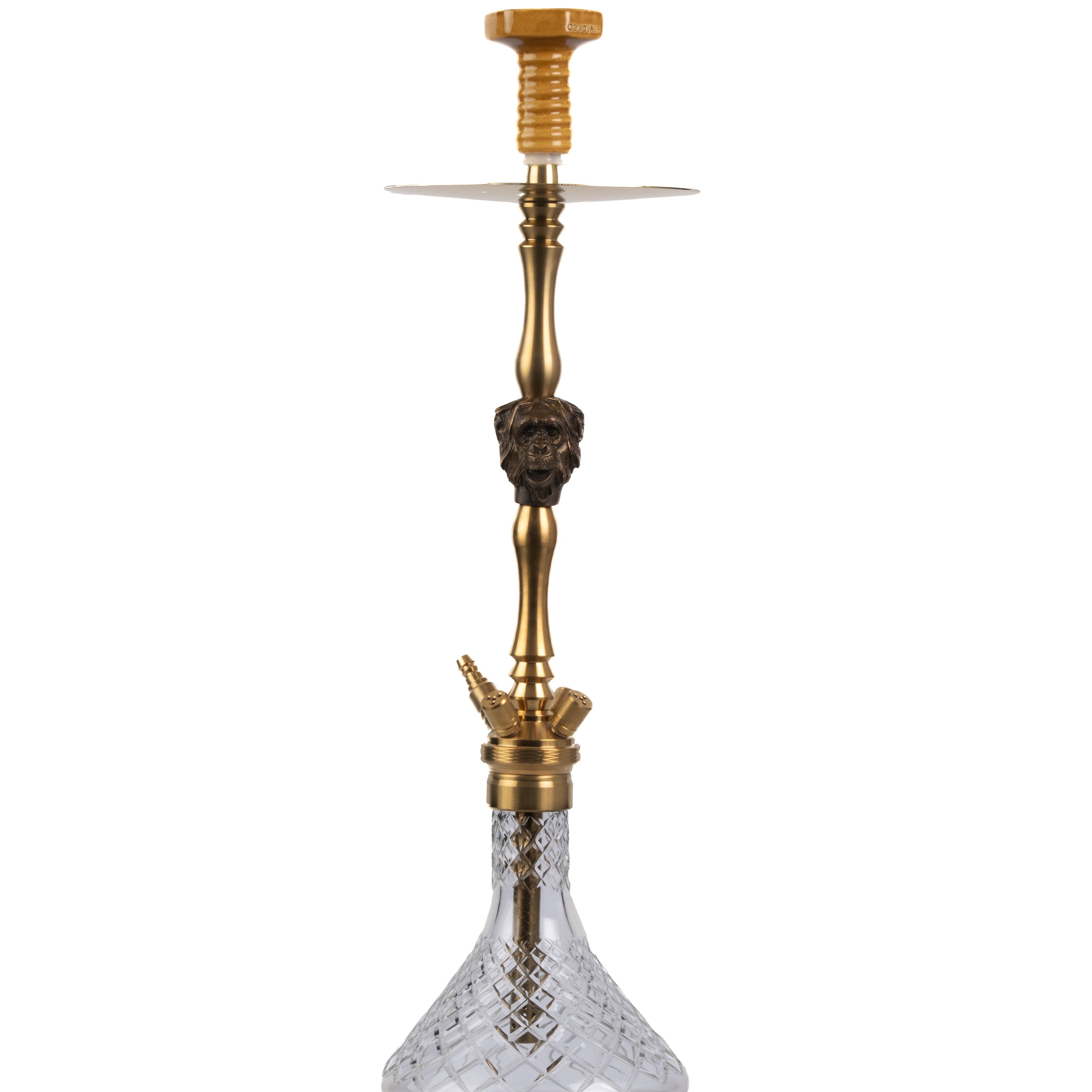 COCOYAYA Jungle Series Kong Hookah - Golden (Transparent Base)