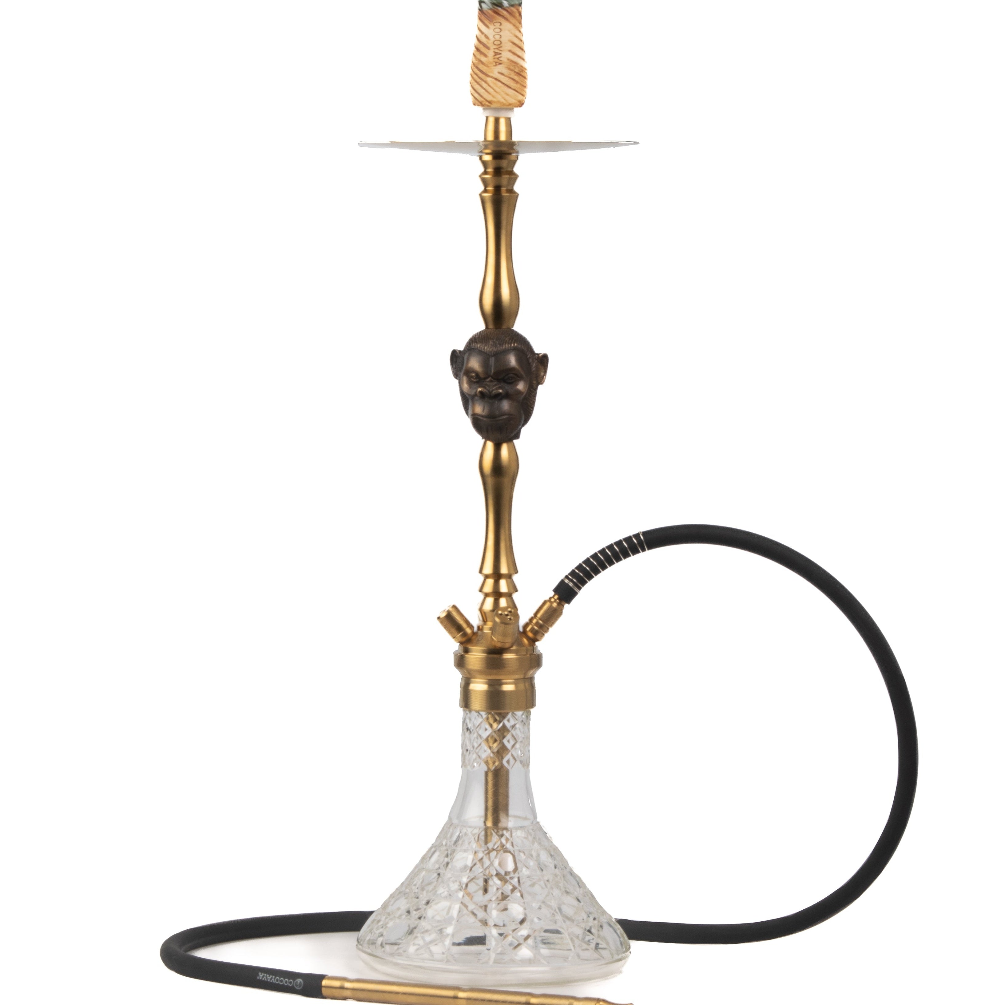 COCOYAYA Jungle Series Kong Hookah - Golden (Transparent Base)