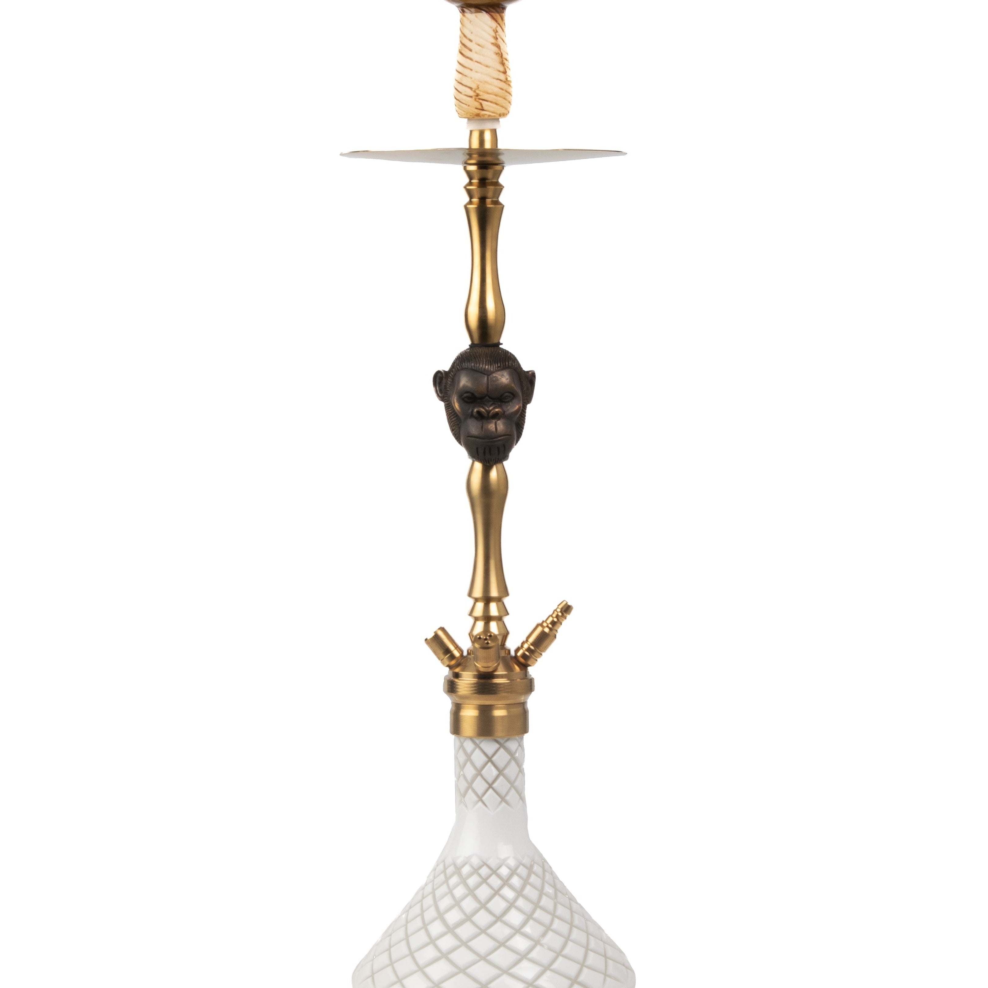 COCOYAYA Jungle Series Kong Hookah - Golden (White Base)