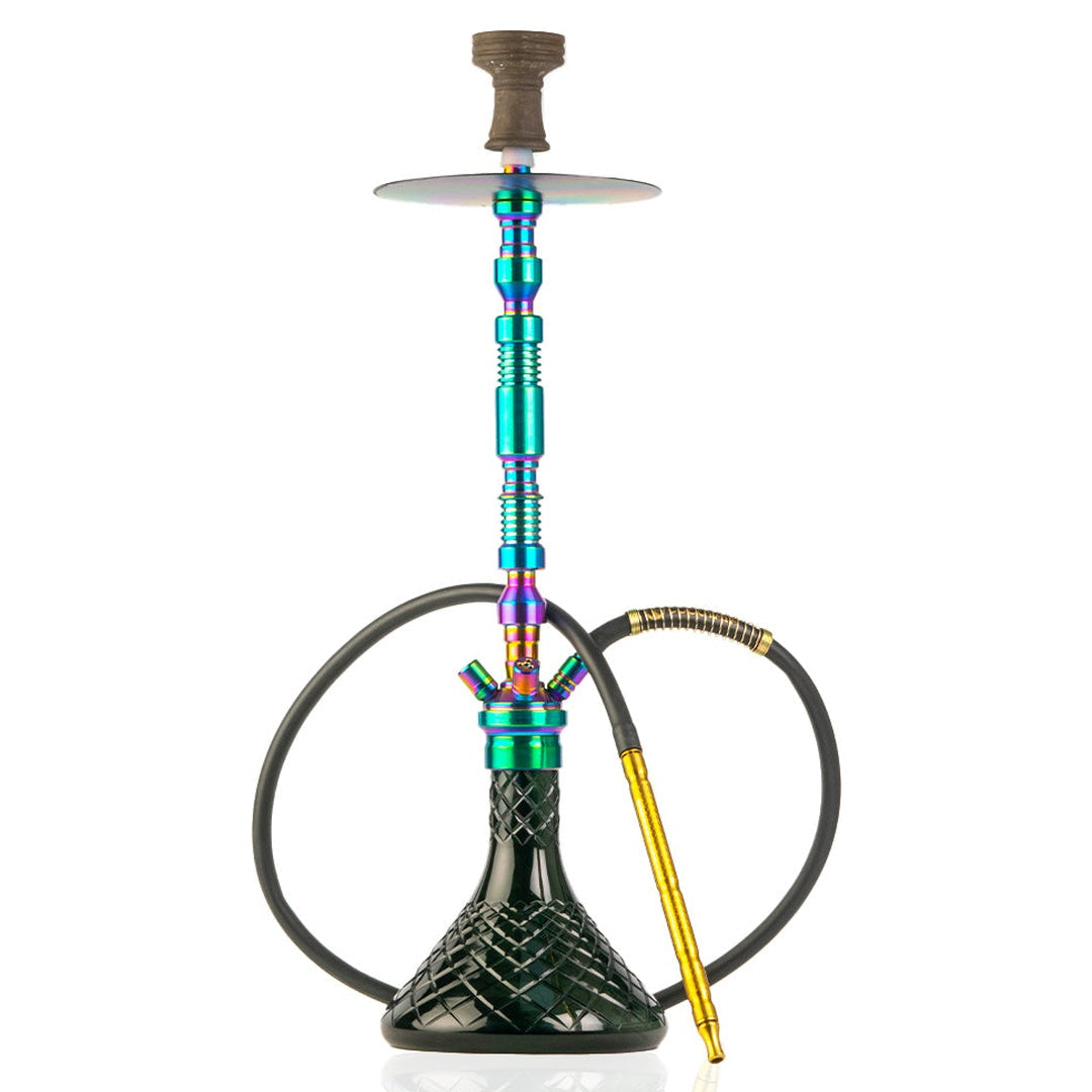 COCOYAYA King Series Hookah - Rainbow (Black Base)