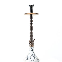 COCOYAYA King Series Hookah - White Base & Bronze Stem