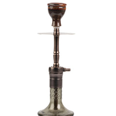 COCOYAYA Lala Hookah - Bronze Stem & Black Crackle Base