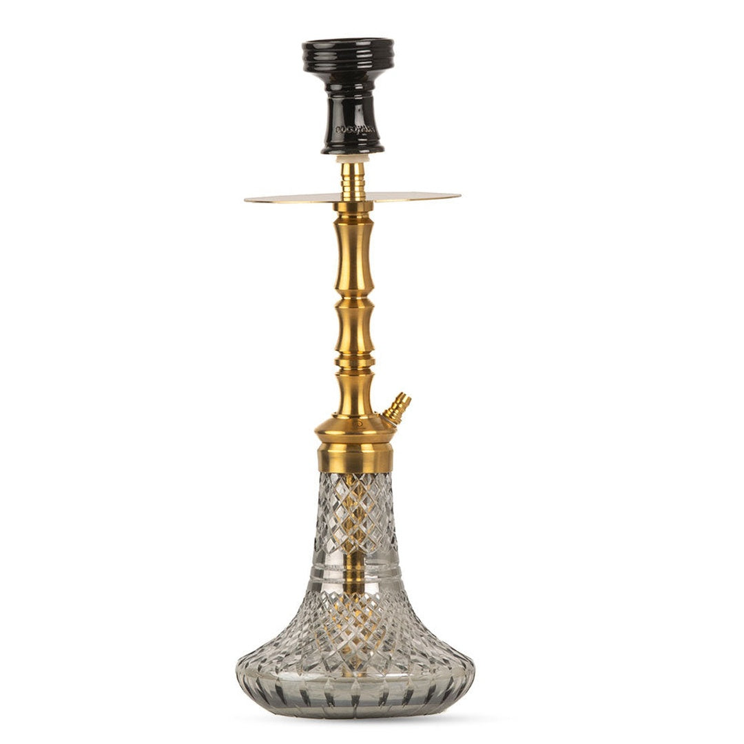 COCOYAYA M19 Hookah - Golden & Cut Glass Base