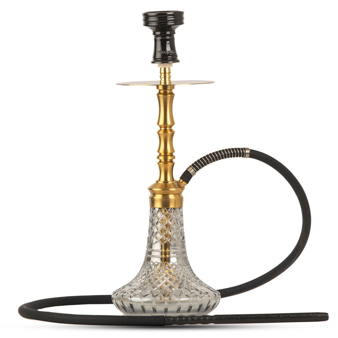 COCOYAYA M19 Hookah - Golden & Cut Glass Base