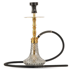 COCOYAYA M19 Hookah - Golden & Cut Glass Base
