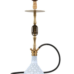 COCOYAYA Melrose Hookah - Golden & White Base