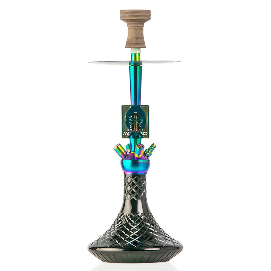 COCOYAYA Moksha SPT Hookah - Rainbow Stem & Black Base