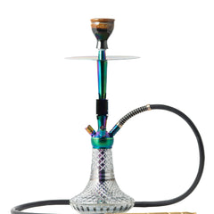 COCOYAYA Moksha Series Hookah - Rainbow & Cut Glass Base