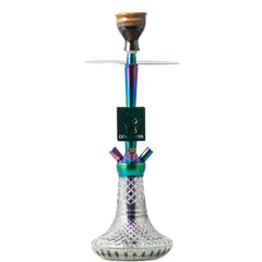 COCOYAYA Moksha Series Hookah - Rainbow & Cut Glass Base