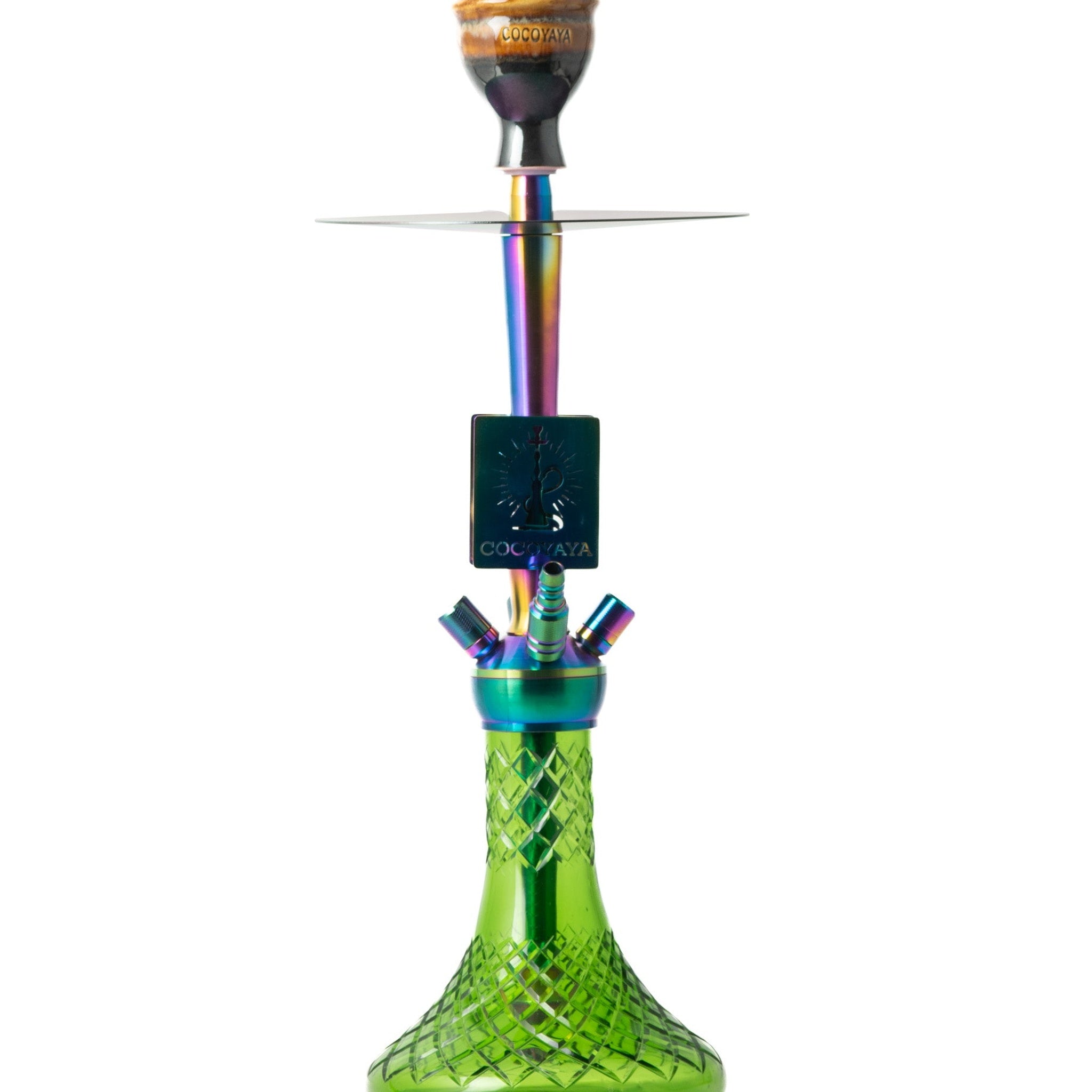 COCOYAYA Moksha Series Hookah - Rainbow & Green Base