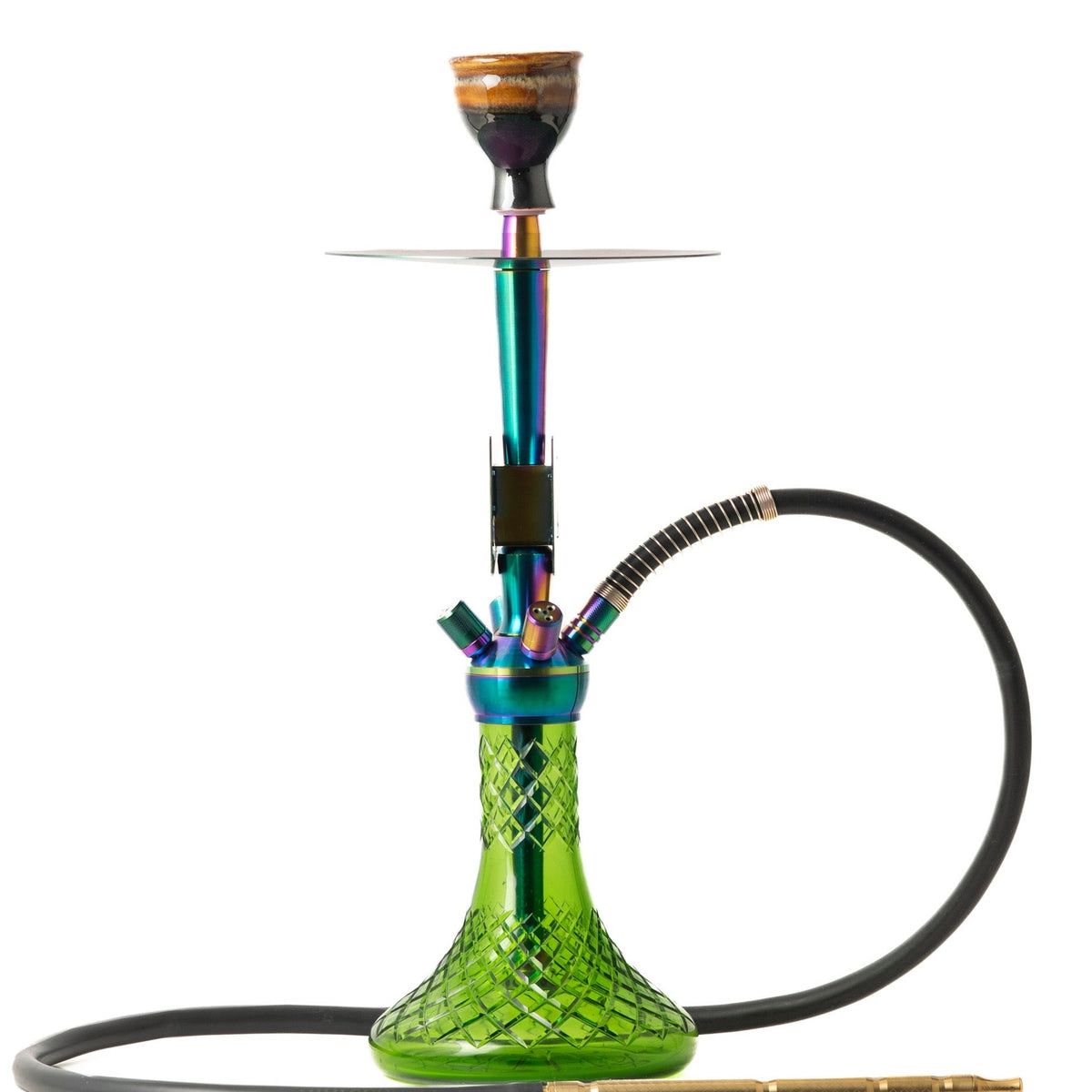 COCOYAYA Moksha Series Hookah - Rainbow & Green Base