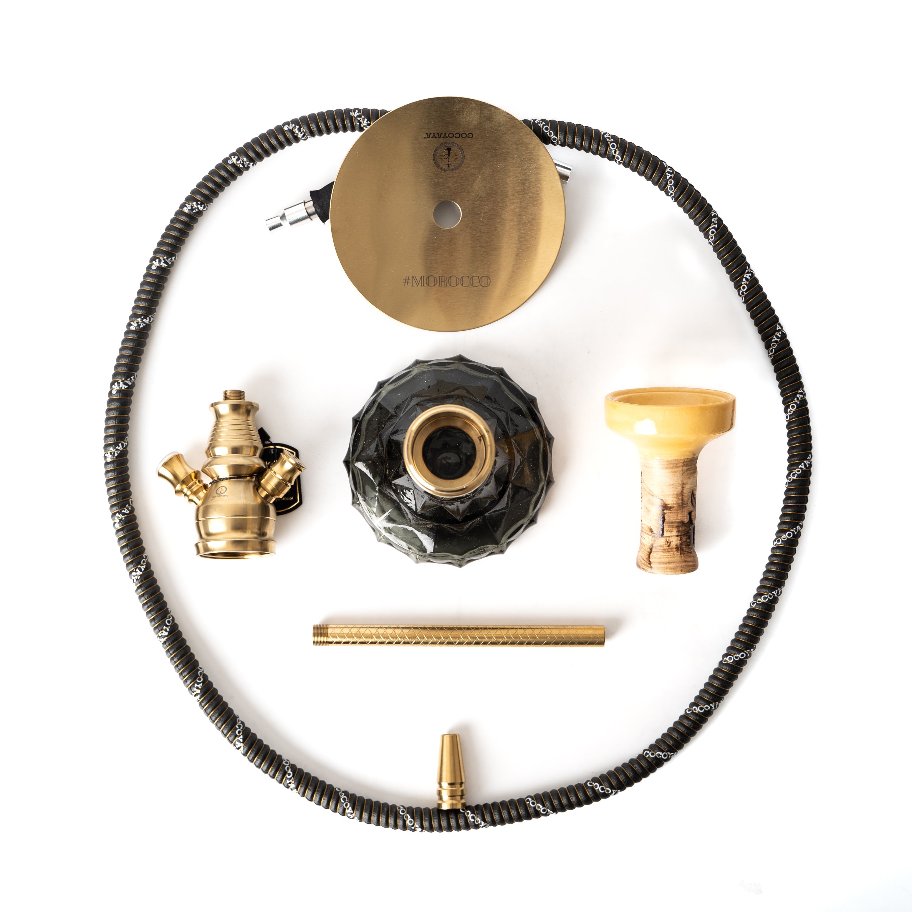 COCOYAYA Morocco Hookah - Golden