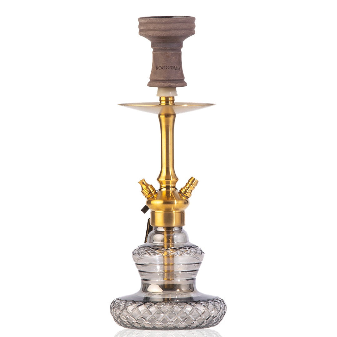 COCOYAYA Oakley Hookah (Conquer Series) - Gold Stem (Transparent Base)